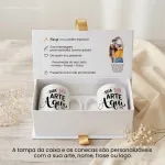 Caixa Presente Personalizada com 2 Canecas Personalizadas