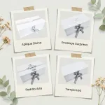 Convite para Padrinho e Madrinha de Batismo com Canecas e Quebra-Cabeça (01 unidade)