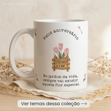 Caneca de Aniversário Personalizada com Foto