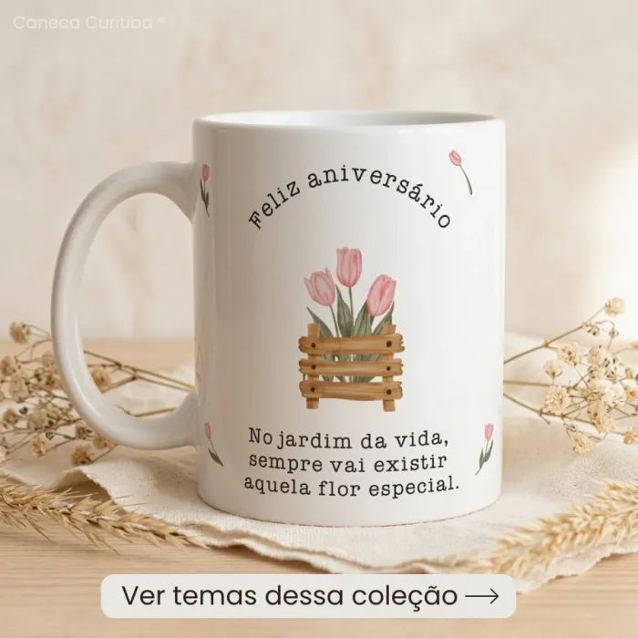 Caneca de Aniversário Personalizada com Foto
