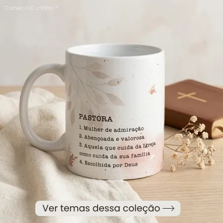 Caneca Pastor(a) Personalizada com foto