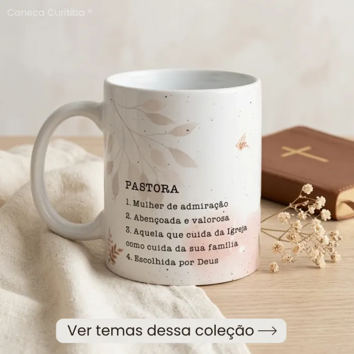 Caneca Pastor(a) Personalizada com foto