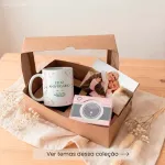 Kit Presente Aniversário Caneca, Azulejo e Foto Imã Personalizado 