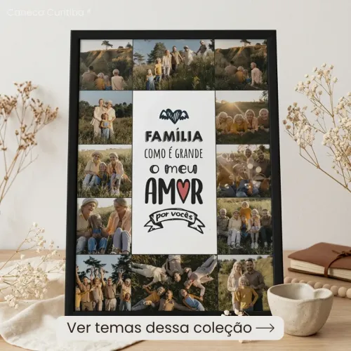 Quadro 25x34 cm Personalizado Família com Foto