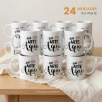 Caneca Cerâmica Branca Personalizada a partir de 24 unidades