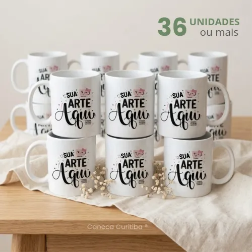 Caneca Personalizada Atacado 36 Unidades (300ml)
