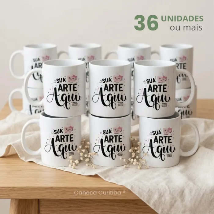 Caneca Personalizada Atacado 36 Unidades (300ml)