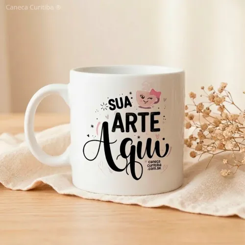 Caneca Personalizada 400ml com Foto, Nome ou Arte