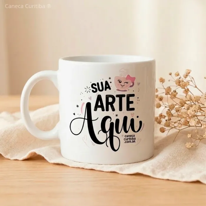 Caneca Personalizada 400ml com Foto, Nome ou Arte