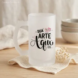 Caneca de Vidro Personalizada 475ml (Estilo Chopp)