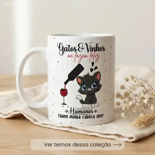Caneca Gato Personalizada com Foto