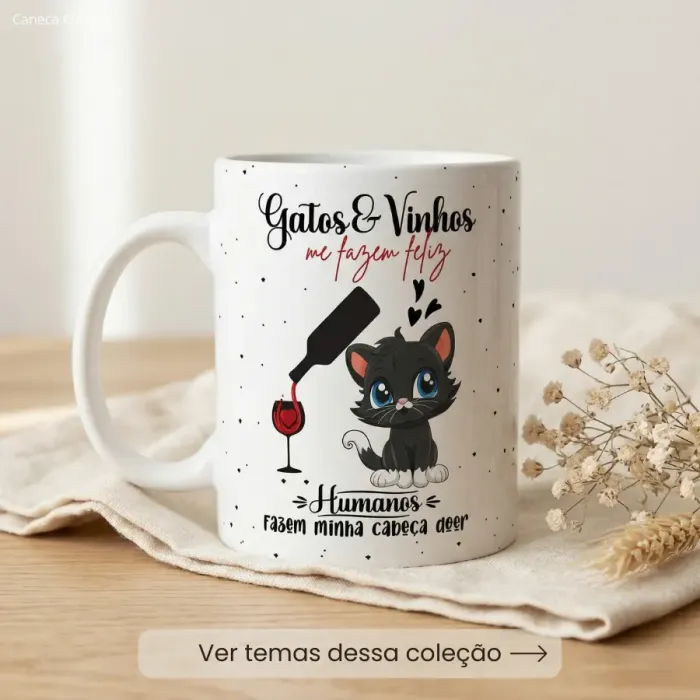 Caneca Gato Personalizada com Foto