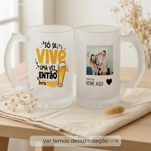 Caneca Chopp Personalizada com Arte e Foto