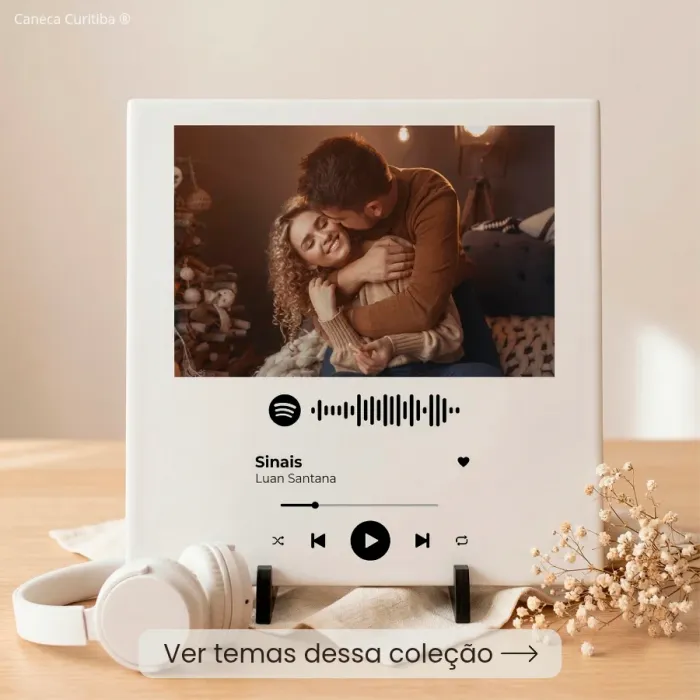 Azulejo Personalizado com Música e Foto 15x15 cm