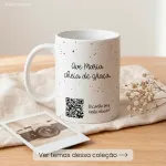 Caneca Religiosa Personalizada com Foto e Música (Interativa)