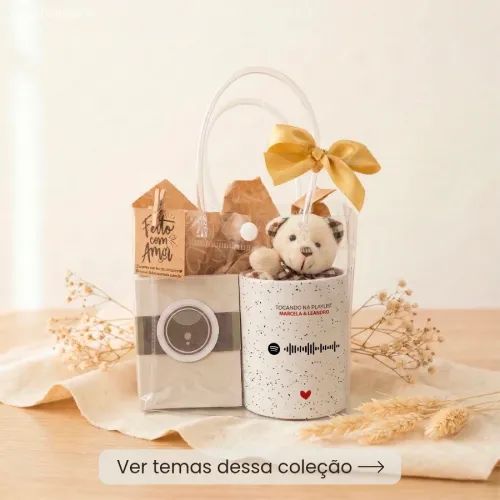 Kit Presente Música e Foto com Caneca, Ímãs Polaroid e Fotos...