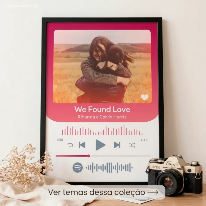 Quadro Personalizado com Música e Foto