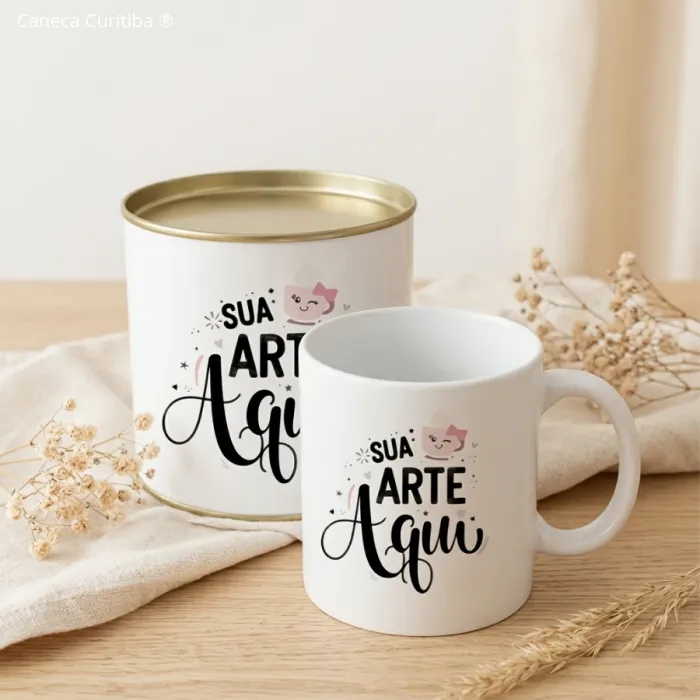 Lata Presente Personalizada com Caneca