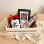 Kit Presente com Caneca, Garrafinha LED e Porta Retrato