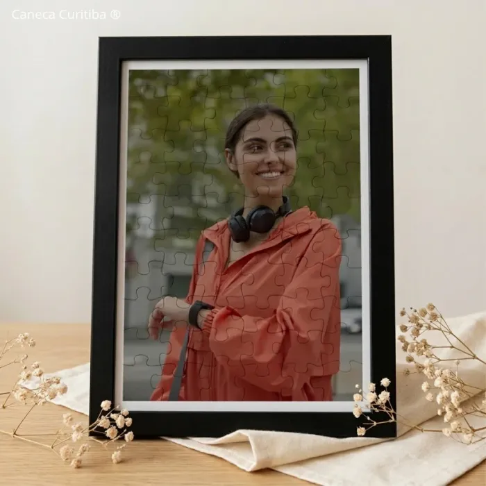 Quebra-Cabeça Personalizado com Foto 60 Peças com Moldura