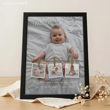 Quadro Personalizado com Foto 25x34 cm com Moldura