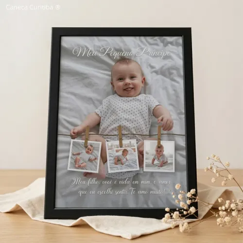 Quadro Personalizado com Foto 25x34 cm com Moldura