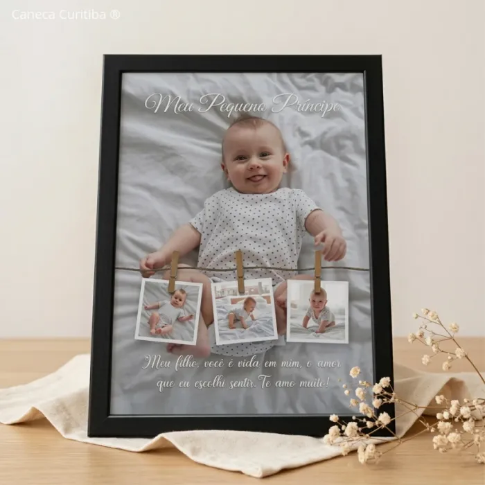Quadro Personalizado com Foto 25x34 cm com Moldura