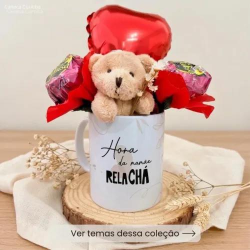 Kit Presente Mãe com Caneca, Ursinho e Bombom