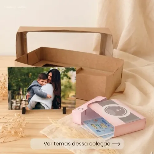 Kit Presente para Mãe com Azulejo e Imã com Foto