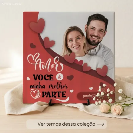 Azulejo Personalizado para Namorados com Foto 15x15 cm