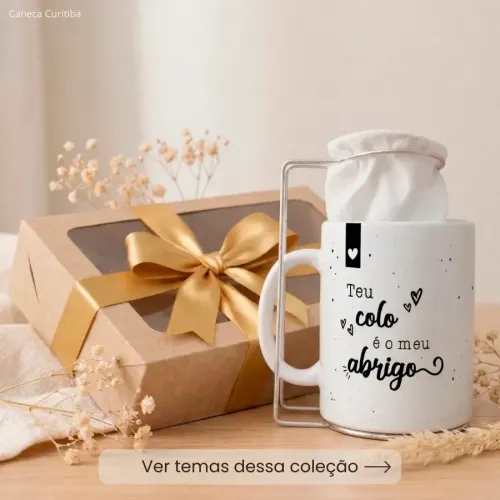 Kit Presente com Caneca Personalizada e Mini Coador (Namorad...