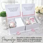 Convite para Padrinhos de Batismo com Caneca e Quebra-Cabeça em Caixa Cartonagem