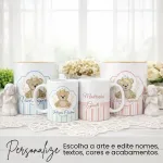 Lata Convite Batismo com Caneca Personalizada (kit 02 latas)