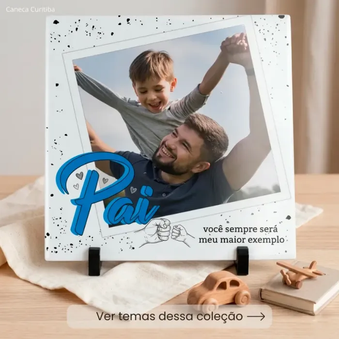 Azulejo Personalizado para Pai com Foto 15x15 cm