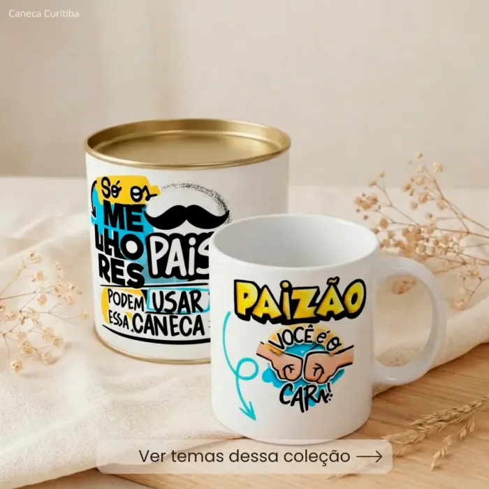Lata Presente Pai Personalizada com Caneca
