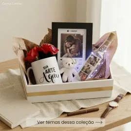 Kit Presente Pai com Caneca, Garrafinha LED e Porta Retrato