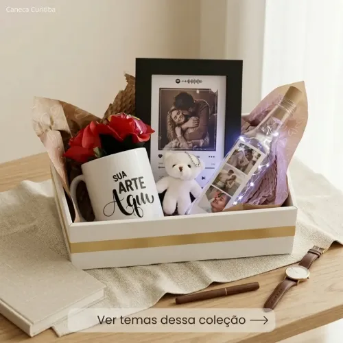 Kit Presente Pai com Caneca, Garrafinha LED e Porta Retrato