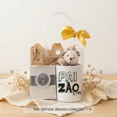 Kit Presente para Pai com Caneca e Fotos Polaroid (sacola)