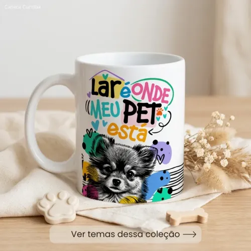 Caneca Lar é Onde meu Pet está