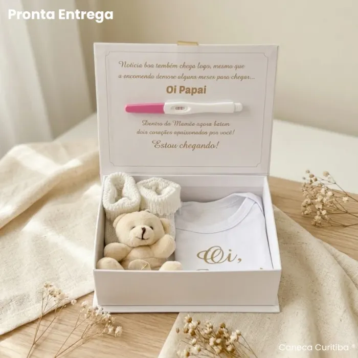 Caixa Revelação Gravidez para o Pai Pronta Entrega