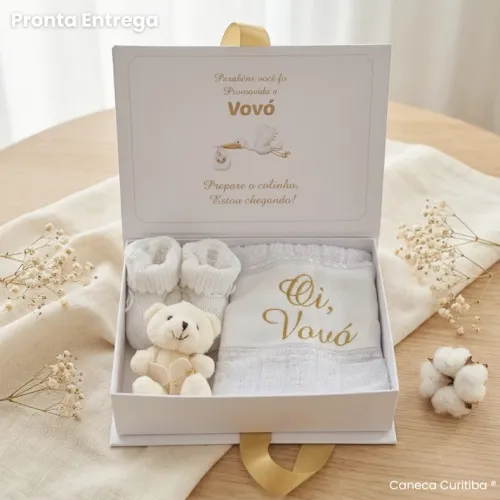Caixa Revelação Gravidez para Vovó Pronta Entrega