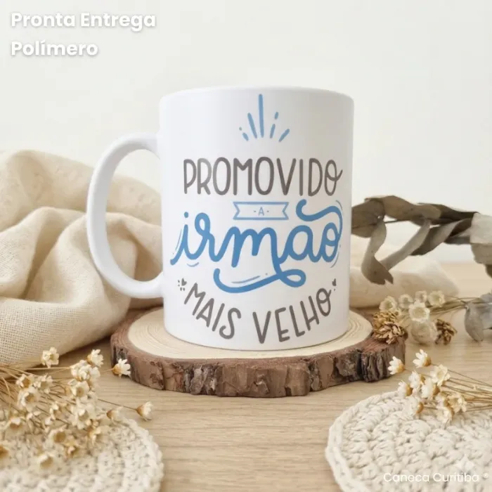 Caneca Promovido Irmão mais Velho Polímero (Pronta Entrega)