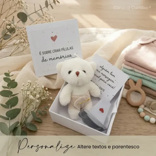 Caixa Revelação Gravidez Monóculo Personalizado para Pai, Av...