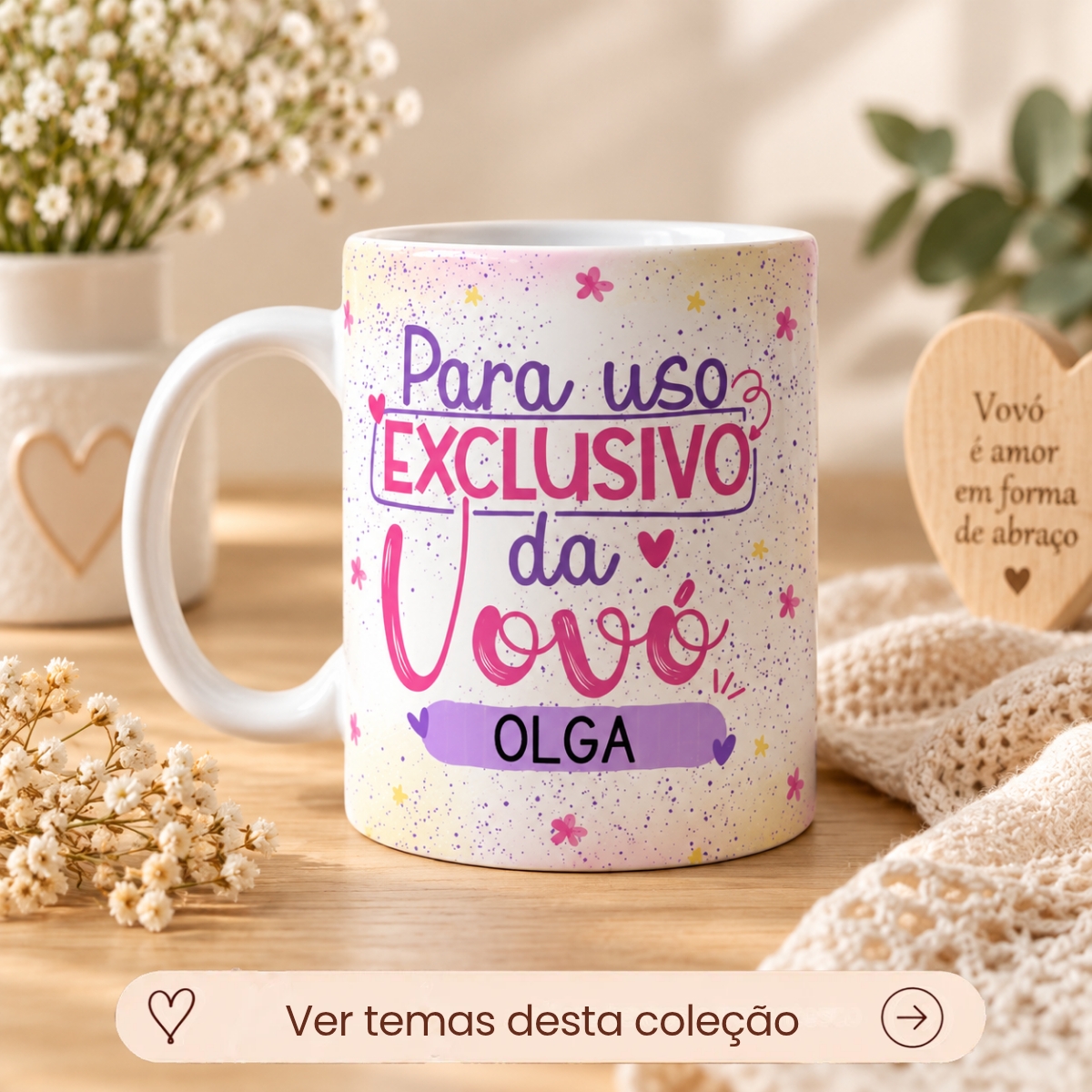 Coleção Avó com Foto Personalizada (feminina)