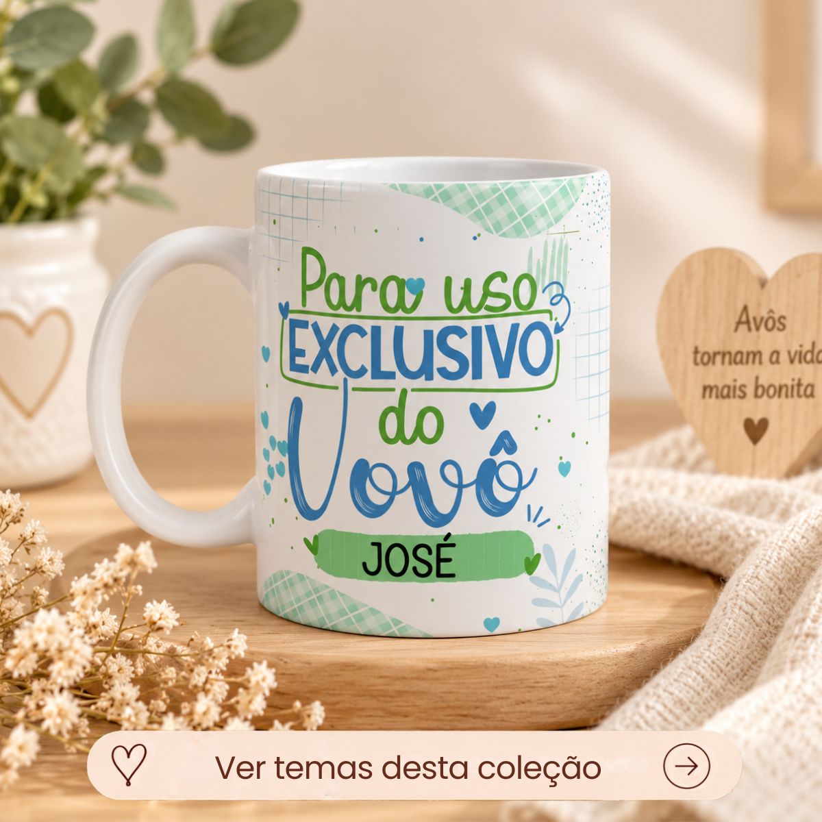 Coleção Avô com Foto Personalizada (masculina)