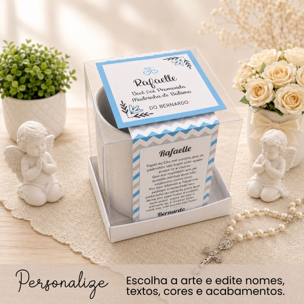 Convite Padrinhos de Batismo Caixa Acetato (01 un) Convite Padrinhos de Batismo Caixa Acetato (01 un)