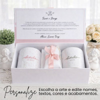 Caixa Convite Padrinhos Batismo Personalizada 
