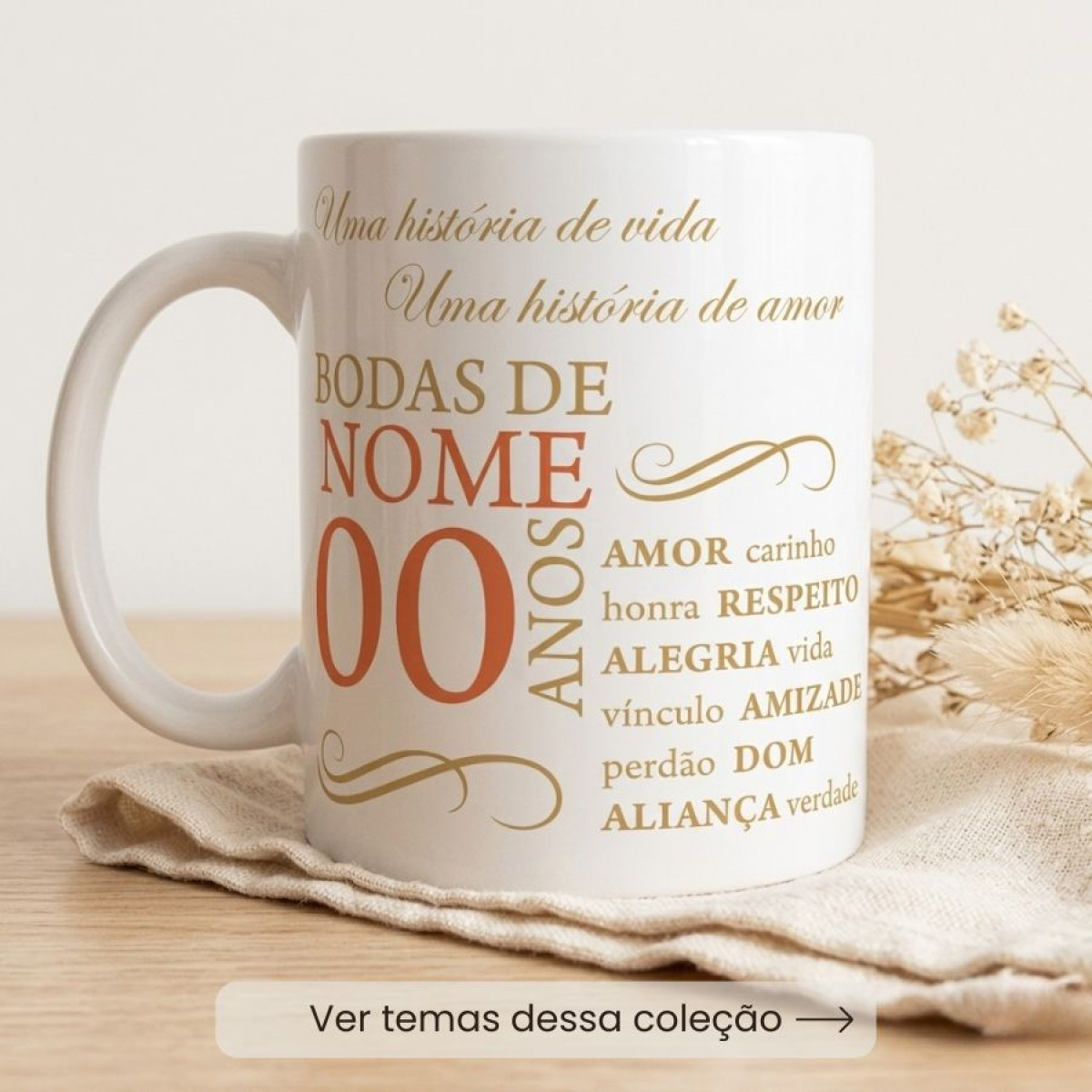 Coleção Bodas de Casamento Personalizada com Foto e Data