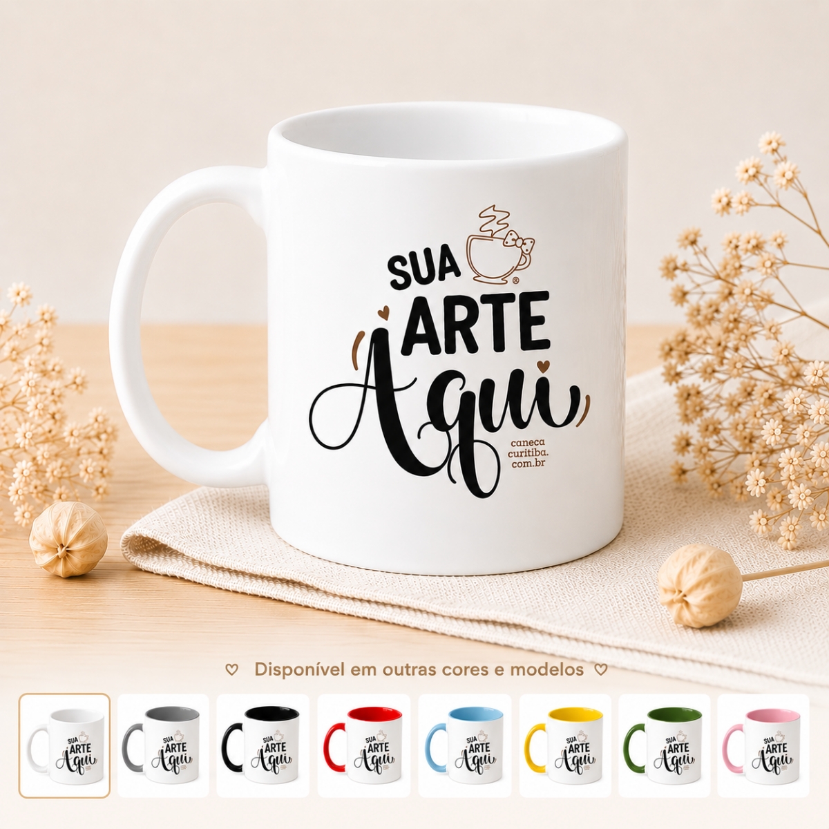 Caneca de Cerâmica Premium Personalize com sua Foto ou Frase Caneca de Cerâmica Premium Personalize com sua Foto ou Frase