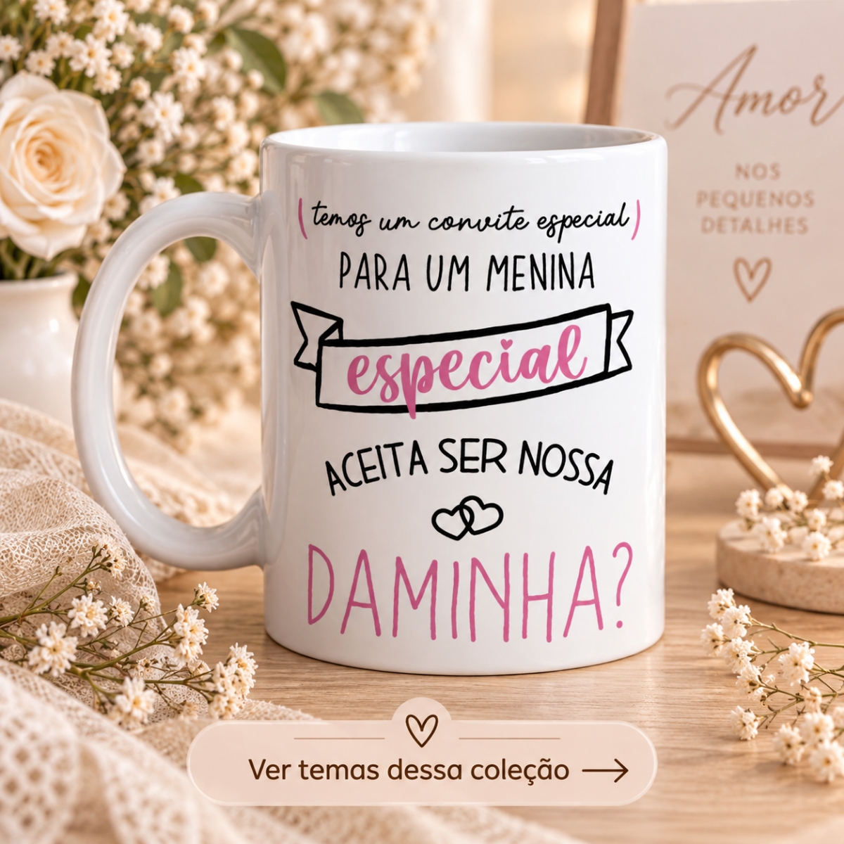 Daminha de Casamento Personalizada Daminha de Casamento Personalizada